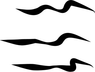 Abstract thick-line drawing resembling a dynamic form, a white background.