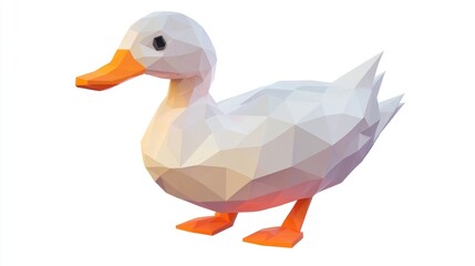 Obraz premium 3D polygonal duck model