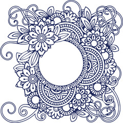 Beautiful flower art and mandala vector design