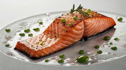 salmon with lemon