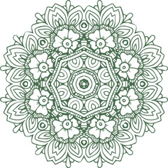 Beautiful flower art and mandala vector design