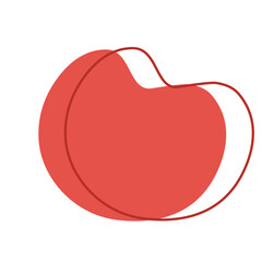 Vector red blob abstract illustration