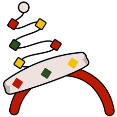 Christmas Costume Party Hat. Set Christmas hats Santa Claus.