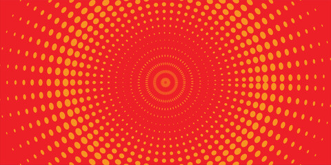 Dots halftone orange color pattern gradient texture with cyrcle design background for banner, cover, wallpaper, and web promotion.