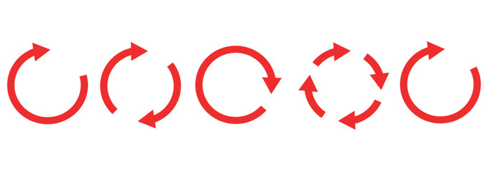 circle arrow icon set. circular arrow icon, refresh, reload, rotation. Green recycle vector icon symbol. Repeat and reload icons set and arrow rotation