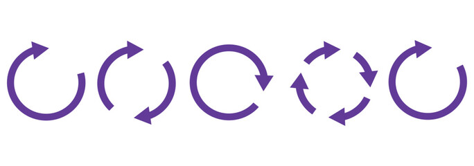 circle arrow icon set. circular arrow icon, refresh, reload, rotation. Green recycle vector icon symbol. Repeat and reload icons set and arrow rotation