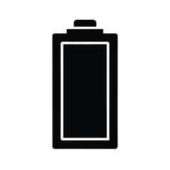 Battery Full Stencil Icon Vector Illustration