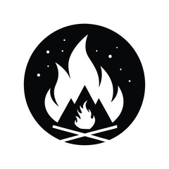 campfire icon vector illustration