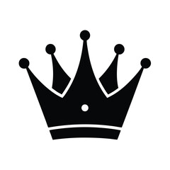 Crown Stencil Icon Vector Illustration