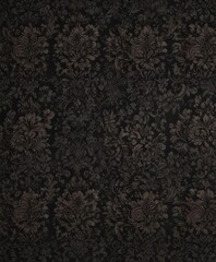 Intricate dark damask floral wallpaper, seamless pattern, interior design, antique, design