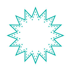 シンプルなカラー線の吹き出し　ギザギザした形