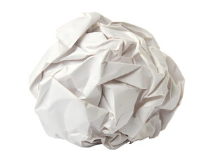 Obraz premium Crumpled White Paper Ball Isolated on White background, clipping path.png