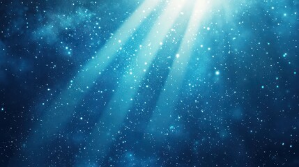 Naklejka premium Blue Lights and Starfield