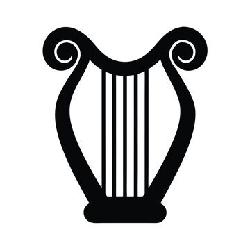 recommend clip art: harp stencil icon vector illustration