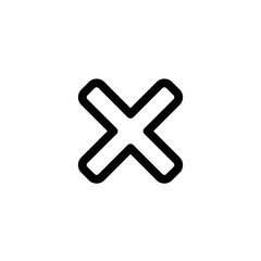 Obraz premium Black cross symbol on a white background 