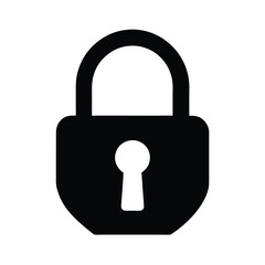 lock stencil icon vector illustration