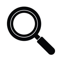 magnifying glass stencil icon vector illustration