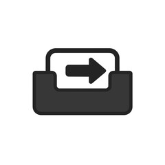 File sharing icon in minimalist style with black colors  