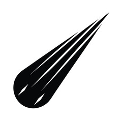 meteor streak stencil icon vector illustration