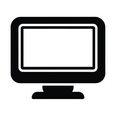 monitor stencil icon vector illustration