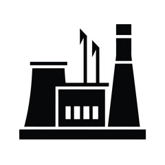 power plant stencil icon vector illustration