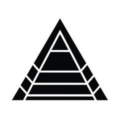 pyramid stencil icon vector illustration