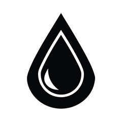 raindrop stencil icon vector illustration