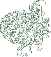 Beautiful flower art and mandala vector design