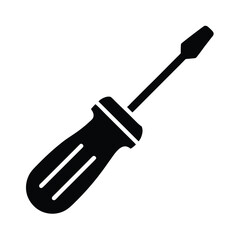 screwdriver stencil icon vector illustration