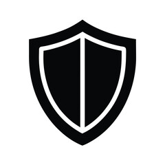shield stencil icon vector illustration