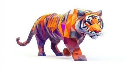Fototapeta premium Polygonal tiger illustration (1)