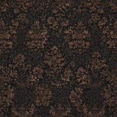 Intricate dark floral damask, seamless pattern , victorian, gothic, background