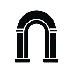 Archway Stencil Icon Vector Illustration