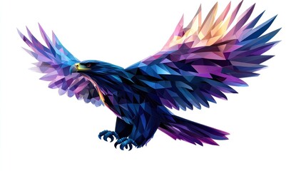 Abstract geometric eagle in flight