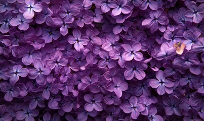 Obraz premium Delicate Lilac Flowers Background, Generative AI