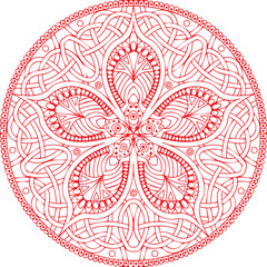 Beautiful flower art and mandala vector design
