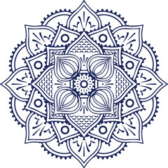 Beautiful flower art and mandala vector design