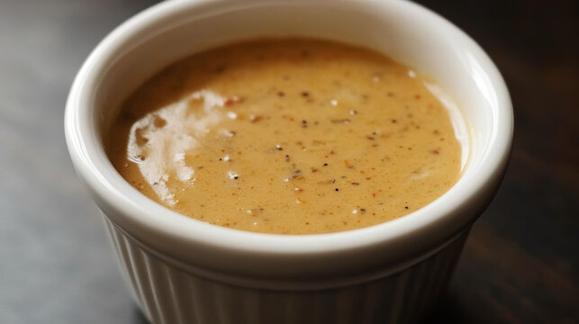 A creamy, rich sauce made with coconut milk, curry paste (red, green, or yellow), garlic, ginger, and spices like cumin and turmeric. 