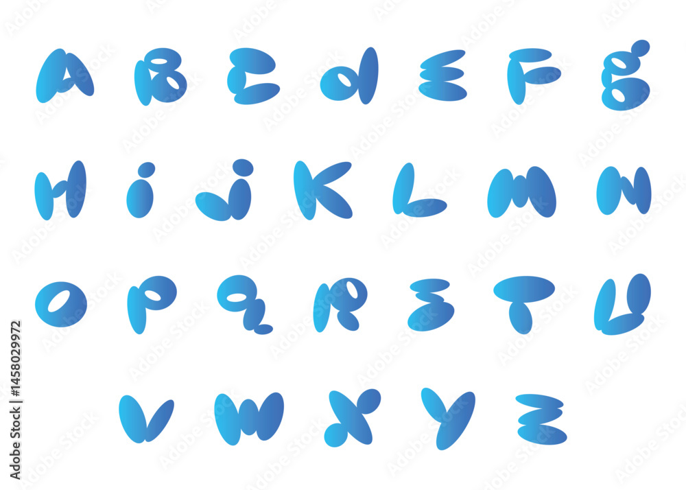 Fototapete custom alphabetical letter logo set or vector initial typographic logo bundle