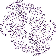 Beautiful flower art and mandala vector design