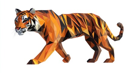 Obraz premium Low-poly tiger illustration (4)