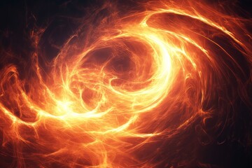 Fototapeta premium Concentric Fire Shape Digital Background, Generative AI