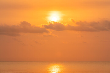 Enjoy panoramic views of the skyline . Sunset in the evening sky with colorful clouds and beautiful cloud patterns Amidst the soft golden light	