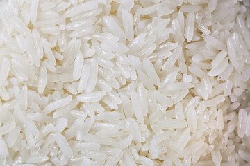 Steamed white  sticky rice background