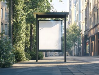 Blank Street Billboard Mockup.