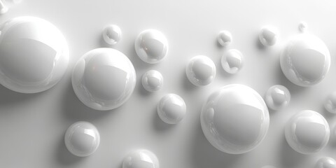 3D White Digital Background, Generative AI