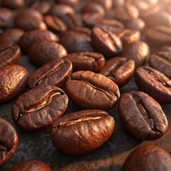 Naklejka premium roasted coffee beans