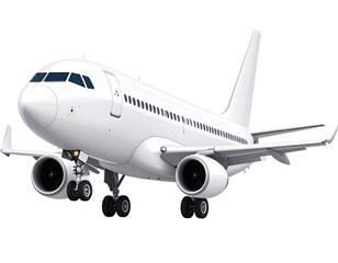 Obraz premium Immaculate White Passenger Airplane Ready for Takeoff
