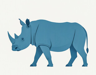 Obraz premium サイのイラスト