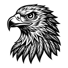 Fototapeta premium Eagle head silhouette image